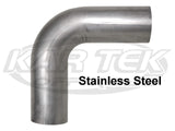 90 Degree Elbow Mandrel Bent Stainless Steel Round Tubing 2-1/2" Outside Diameter 0.065" Wall