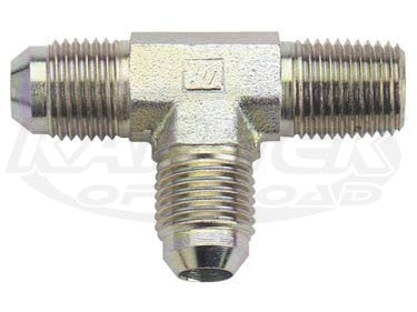 Fragola AN -4 Steel Tee With 1/8" NPT National Pipe Taper Thread On The Run Fittings