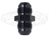 Fragola AN -3 Male To AN -3 Male Black Anodized Aluminum Union Adapter Fittings