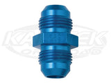 Fragola AN -6 Male To AN -6 Male Blue Anodized Aluminum Union Adapter Fittings
